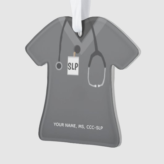Custom Speech Therapist Simple Scrubs Ornament (voorkant)
