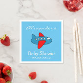 Custom speelgoed vliegtuig baby shower servetten v (Insitu)