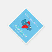Custom speelgoed vliegtuig baby shower servetten v (Hoek)