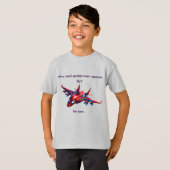 Custom Spiderman Web-Plane Kids Birthday T-Shirt (Devant entier)