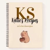Custom Spiral Journal Notebook | Recipe Book (Devant)