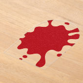 Custom Splash Tomato Red Clear Acrylic Invitation (Poser)