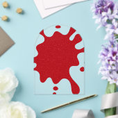 Custom Splash Tomato Red Clear Acrylic Invitation (Insitu (Mariage))