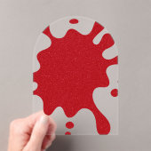 Custom Splash Tomato Red Clear Acrylic Invitation Acryl Uitnodigingen (Insitu (Draagbaar))