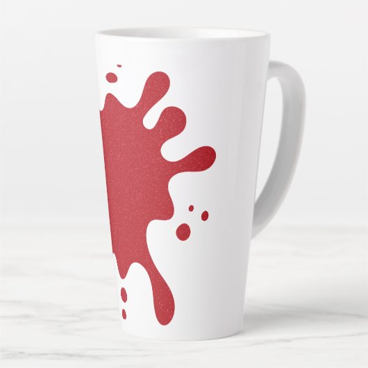 Custom Splash Tomato Red Latte Mug (Angle droit)