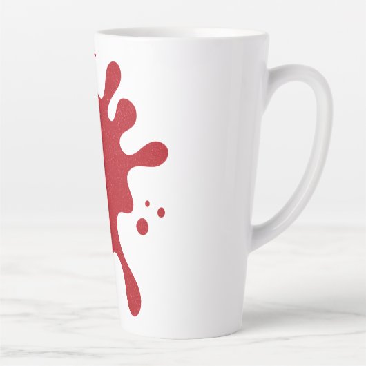 Custom Splash Tomato Red Latte Mug (Droite)