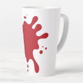 Custom Splash Tomato Red Latte Mug Latte Mok (Rechterhoek)
