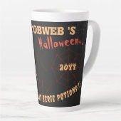 Custom Spooky Halloween Magically Eerie Potions Latte Mok (Rechterhoek)