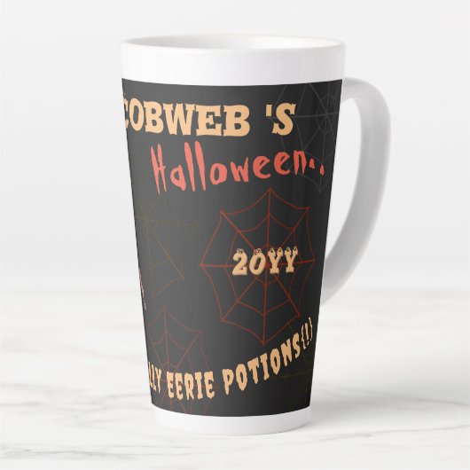 Custom Spooky Halloween Magically Eerie Potions Latte Mok (Rechterhoek)