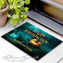 Custom Spooky Pompoen Graveyard Happy Halloween