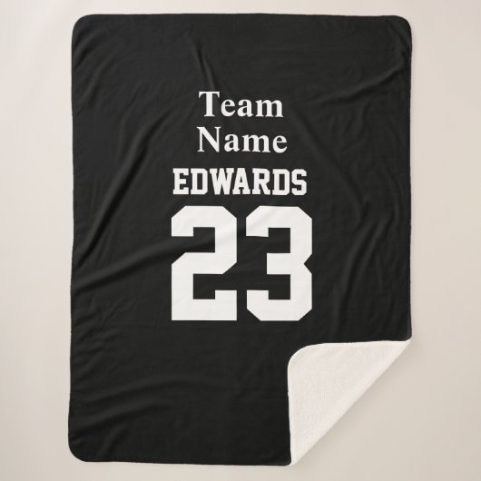 Custom Sport Team Naam Fleece Deken (Voorkant)