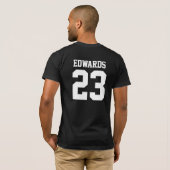 Custom Sports Numbered With Team Name T-shirt (Achterkant volledig)