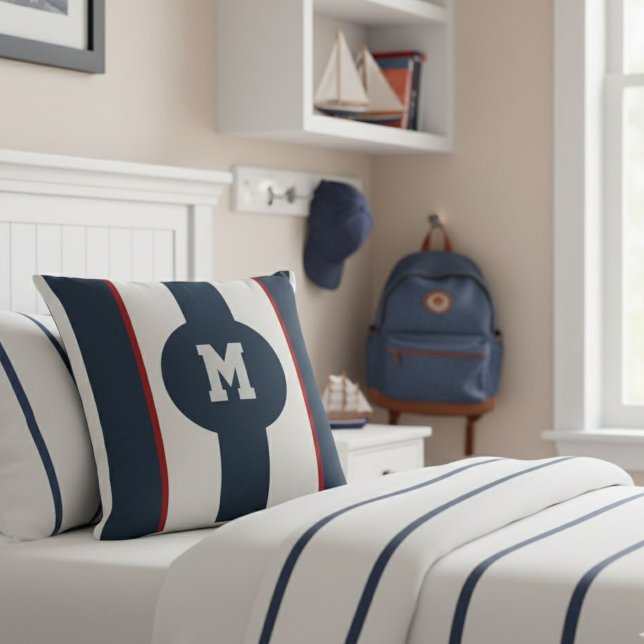 Custom Sports Style Pillow with Initial  Kussen (Creator heeft geüpload)