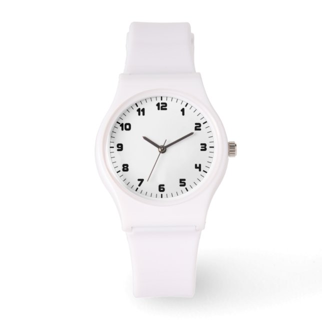 Custom Sporty Silicon Women's Watch Horloge (Voorkant)