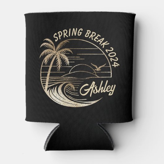 Custom Spring Break Meisjes Trip Schattige Beach S Blikjeskoeler (Voorkant)