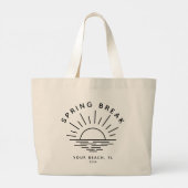 Custom Spring Break Summer Girlfriend Trip Grote Tote Bag (Achterkant)