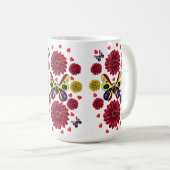 Custom Spring Butterfly Floral Gift Koffiemok (Voorkant rechts)