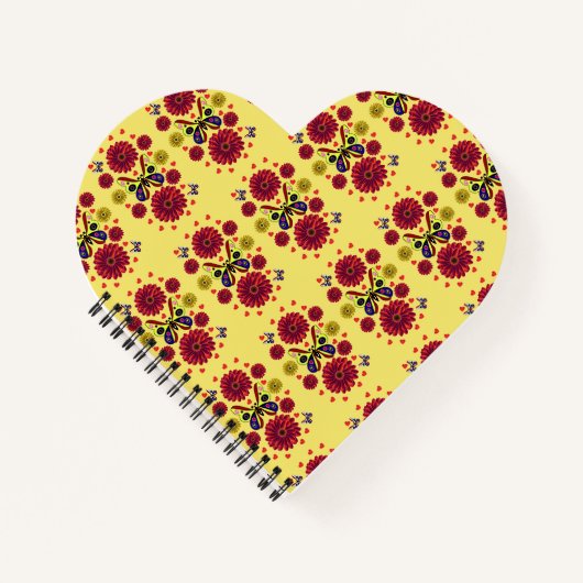 Custom Spring Butterfly Floral Gift Notitieboek (Voorkant)