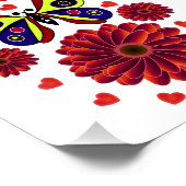 Custom Spring Butterfly Floral Gift Perfect Poster (Hoek)