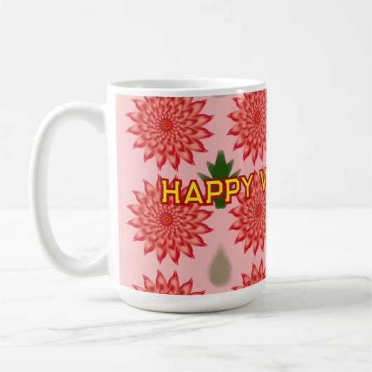 Custom Spring Flower Women's Day Pattern  Koffiemok (Links)