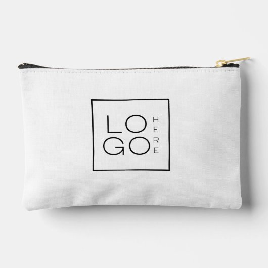 Custom Square Business Logo minimalist Plain White Etui (Achterkant)