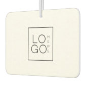 Custom Square Business Logo minimalist Plain White Luchtverfrisser (Links)