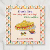 Custom Square Fiesta Dank u Label (Voorkant)