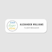 Custom Square Logo en medewerker Naamplaatje (Voorkant)