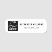 Custom Square Logo en medewerker Naamplaatje (Voorkant)