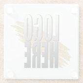 Custom Square Professional Corporate Logo Bulk Glazen Onderzetter (Achterkant)