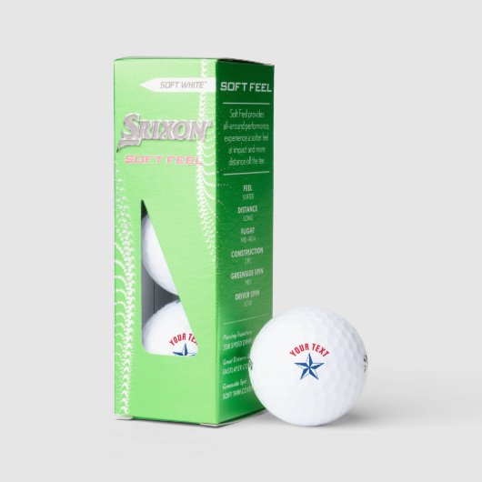 Custom Srixon Soft Feel balle de golf avec votre n (Conditionnement)