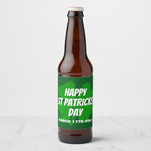 Custom St Patricks Day party bier fleslabels Bier Etiket (Voorkant)