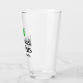 Custom St Patricks Day party bierglas met logo Glas (Links)