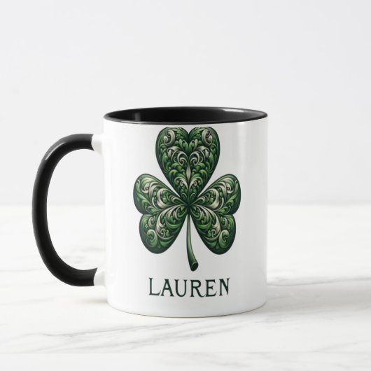 Custom St. Patrick's Shamrock Mok, 11 oz Mok (Links)