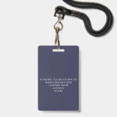 Custom Staff Event Blue Badge (Achterkant met lanyard)