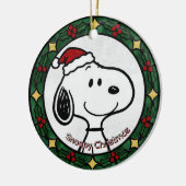 Custom Stained glass effect DOG'S name Christmas  Keramisch Ornament (Links)