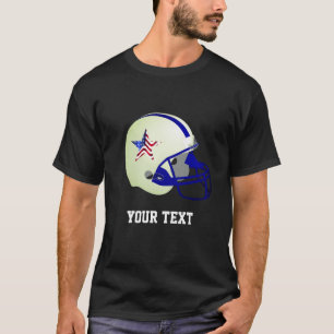 Custom Star op Amerikaanse Footballs helm T-shirt