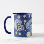 Custom Starry Night Monogram Vincent Van Gogh Art Mok (Links)