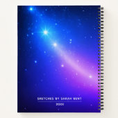 Custom Stars  naam Sketchbook Notitieboek (Achterkant)