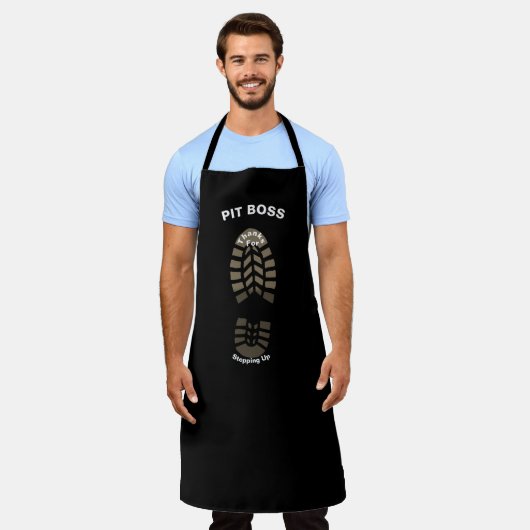 Custom Step Dad Schort - Gepersonaliseerde Vaderda (Gedragen)