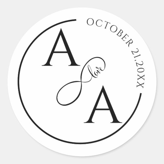 Custom Sticker for wedding infinity love (Devant)