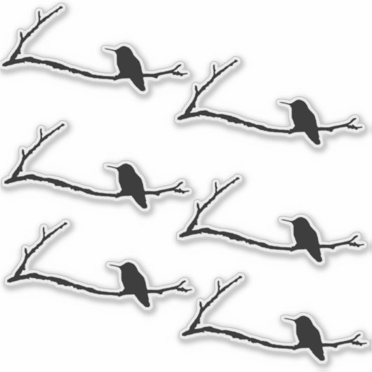 Custom Sticker - Hummingbird on Branch (Voorkant)
