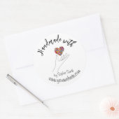 Custom Stickers Handmade with Love elegant white (Envelop)