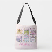Custom Sticky Note Reminder Teacher Back to School Crossbody Tas (Voorkant)