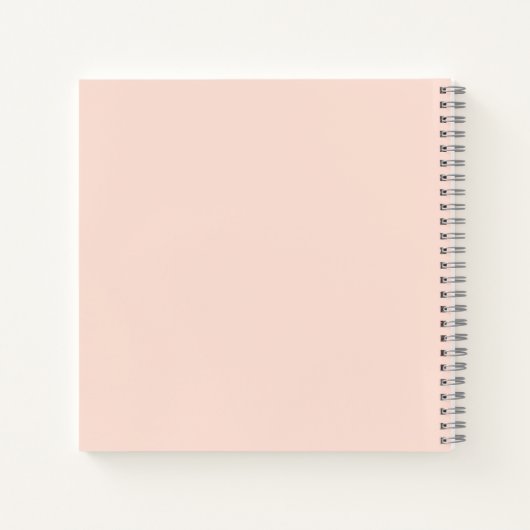 Custom Stijlvolle Initiaal Naam Pastel Roze Girly Notitieboek (Achterkant)