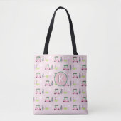 CUSTOM STIJLVOLLE LADY GOLFER MONOGRAM DRAAGTAS (Voorkant)