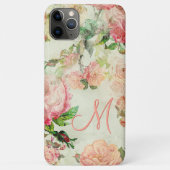 Custom Stoffig Roze Bloemen Roos Patroon Case-Mate iPhone Case (Achterkant)
