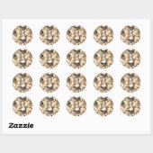 Custom Stones Blank Trendy Elegant Sjabloon Ronde Sticker (Vel)