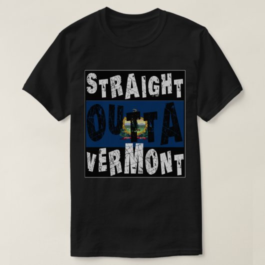 CUSTOM Straight Outta Vermont Meme T-shirt (Design voorkant)