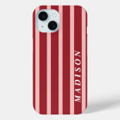 Custom Stripes Pink Red Brown Case-Mate iPhone Case (Achterkant)